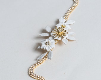 Gouden Strass sjerp, dunne gouden sjerp, dunne bruids riem