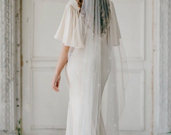 Star veil, Celestial bridal veil, Wedding veil with stars - COELESTINE