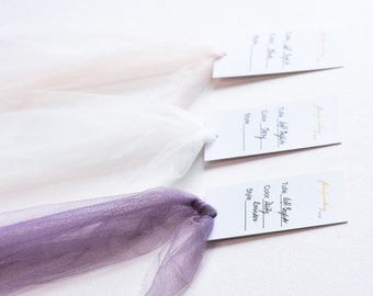 Soft English tulle swatches, Veil fabric swatches, Fabric samples