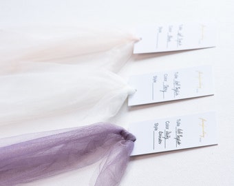 Soft English tulle swatches, Veil fabric swatches, Fabric samples