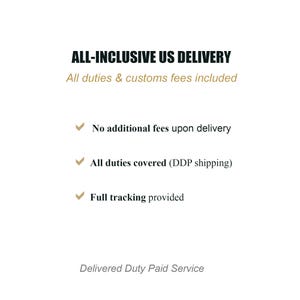 US shipping information, DDP shipping.