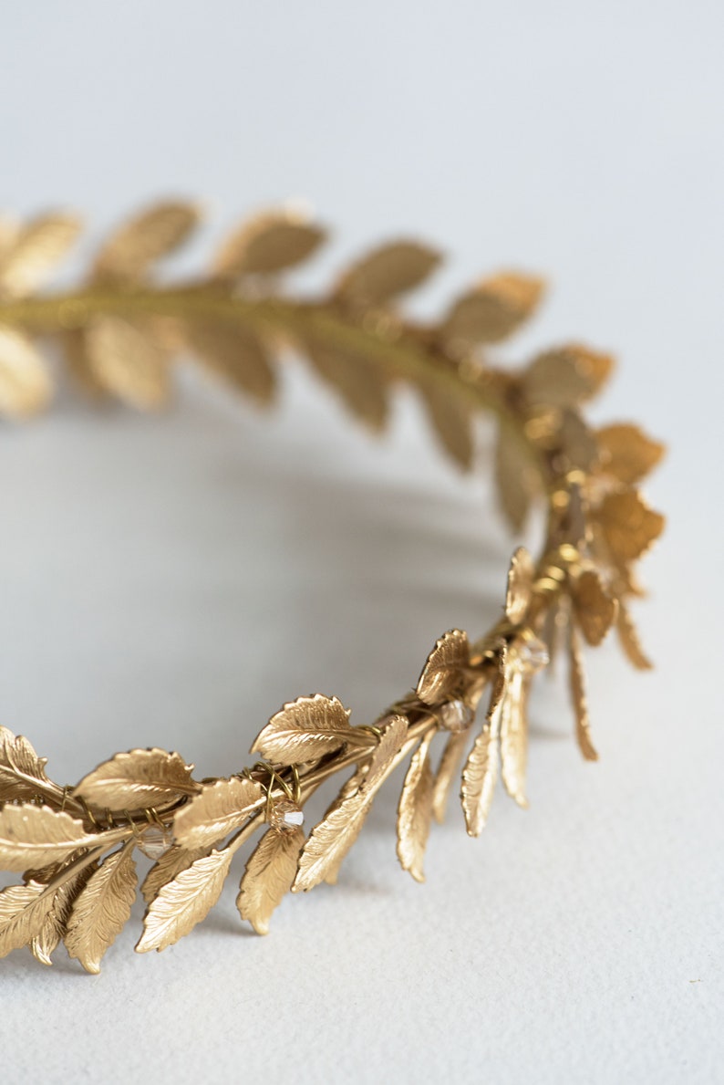 Gold leaf crown Laurel crown Greece wedding crown Gold Etsy