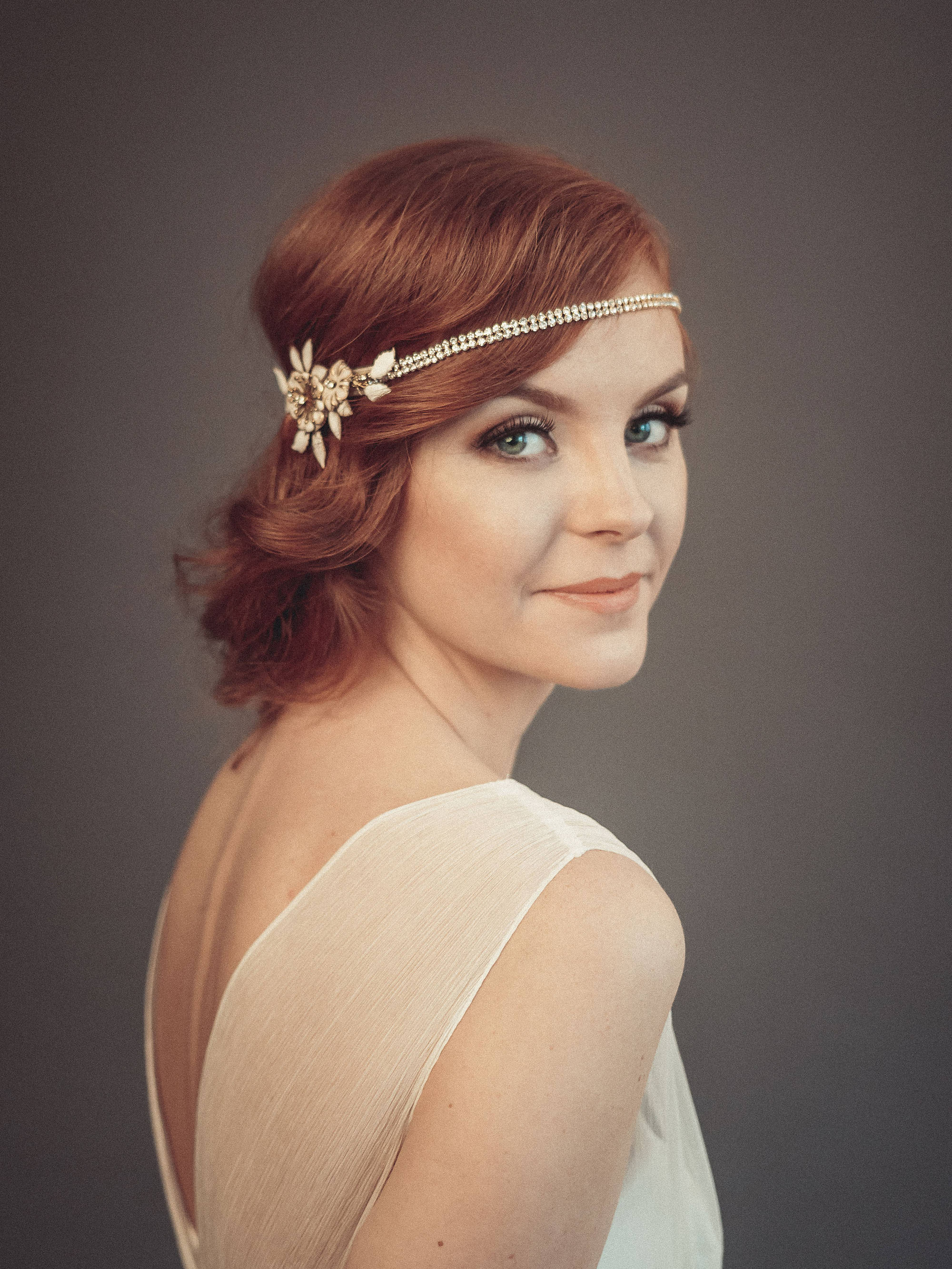 1920s bridal headpiece