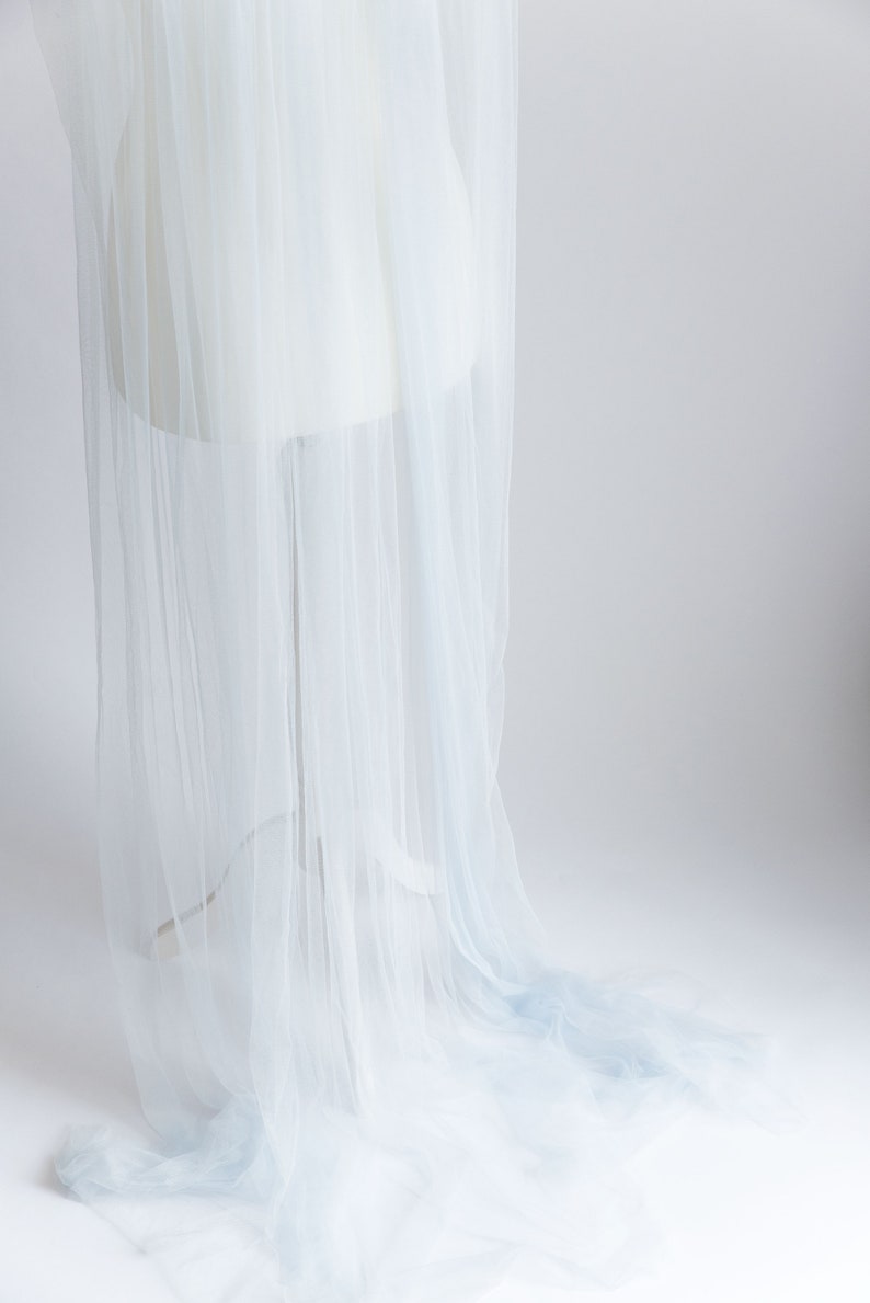 Custom color wedding veil, English net veil, Simple bridal veil EDMONDE image 7