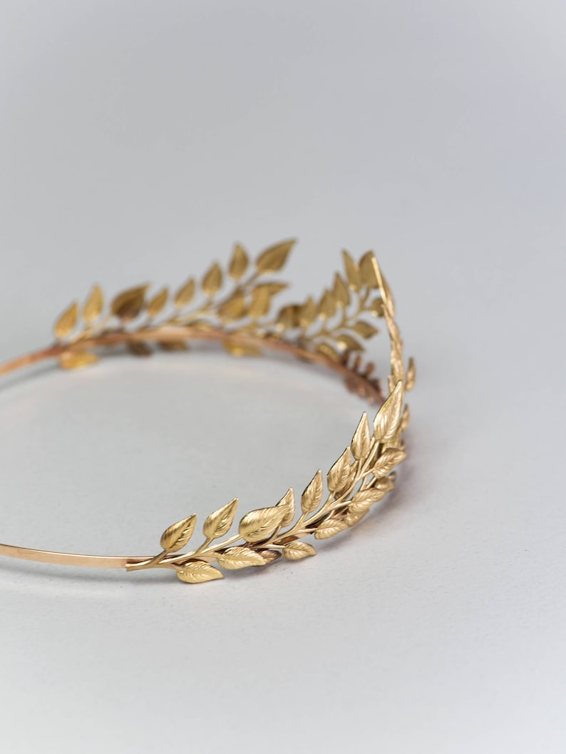 Gold leaf headband Greek goddess headband Grecian tiara Wedding headband Bridal tiara Bohemian head piece DAPHNE image 6