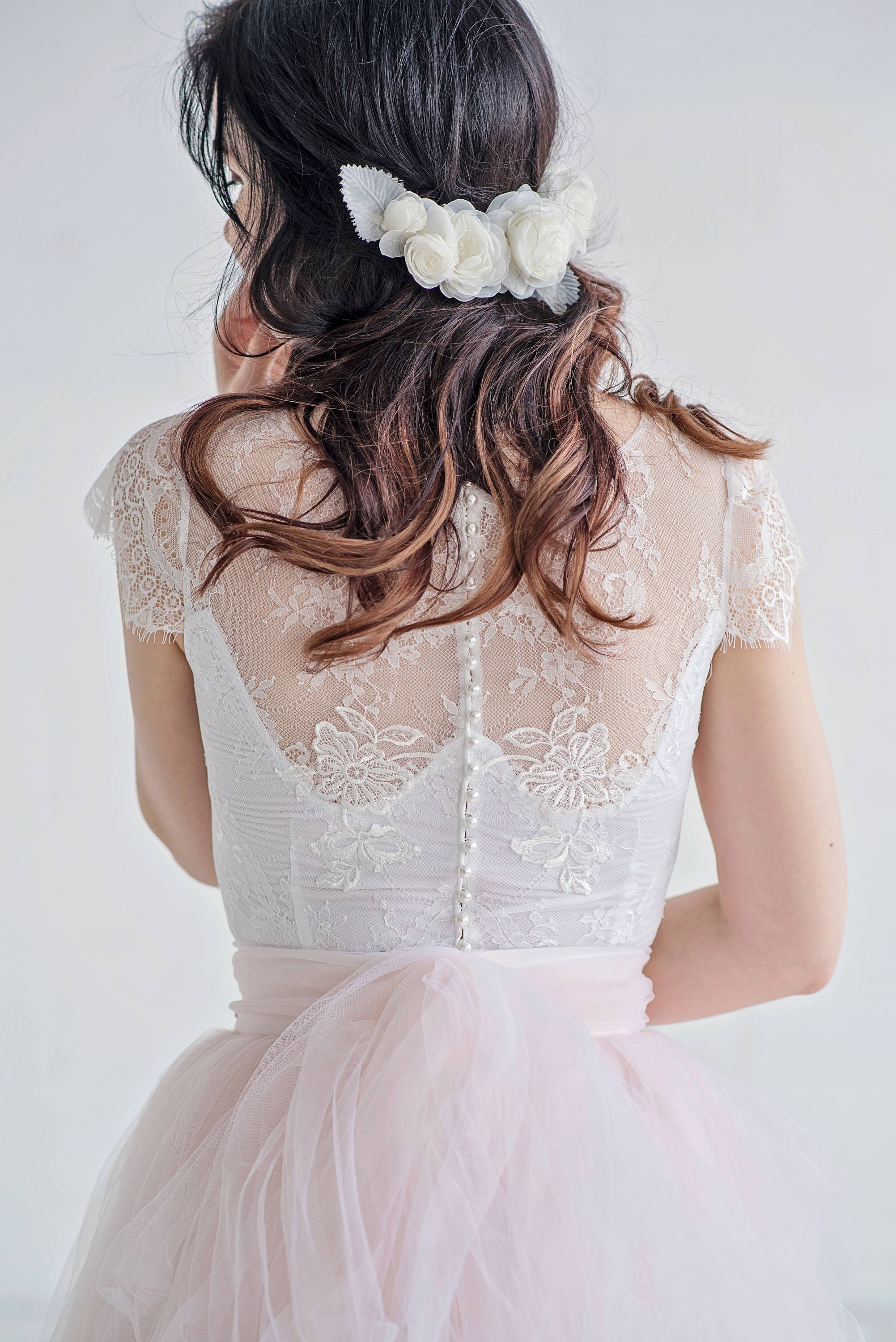 bridal floral headpiece