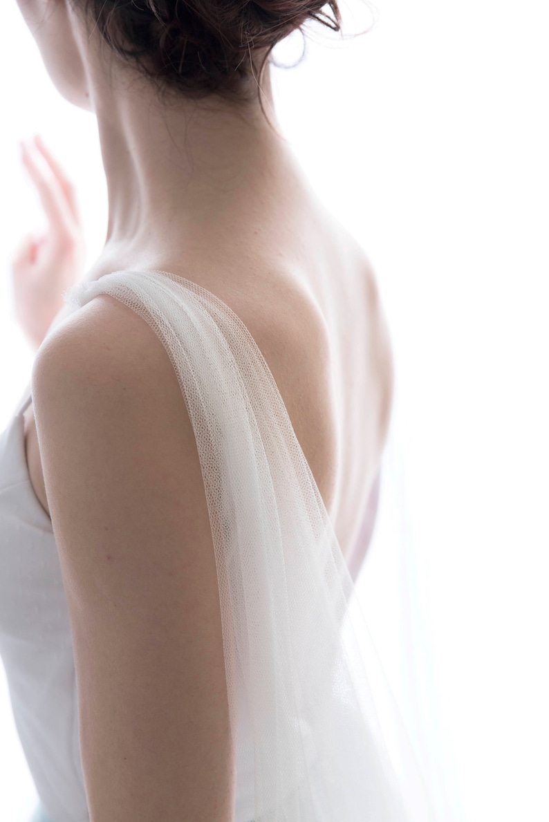 Draped bridal cape Modern veil Custom color cape veil Bridal cape Bridal cape veil Cape veil Wedding cape