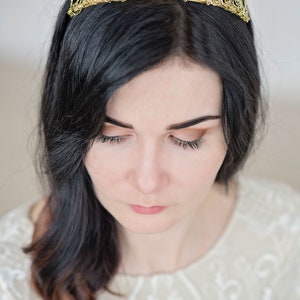 Swarovski crystal wedding crown, Woodland tiara silver or gold Aida image 6