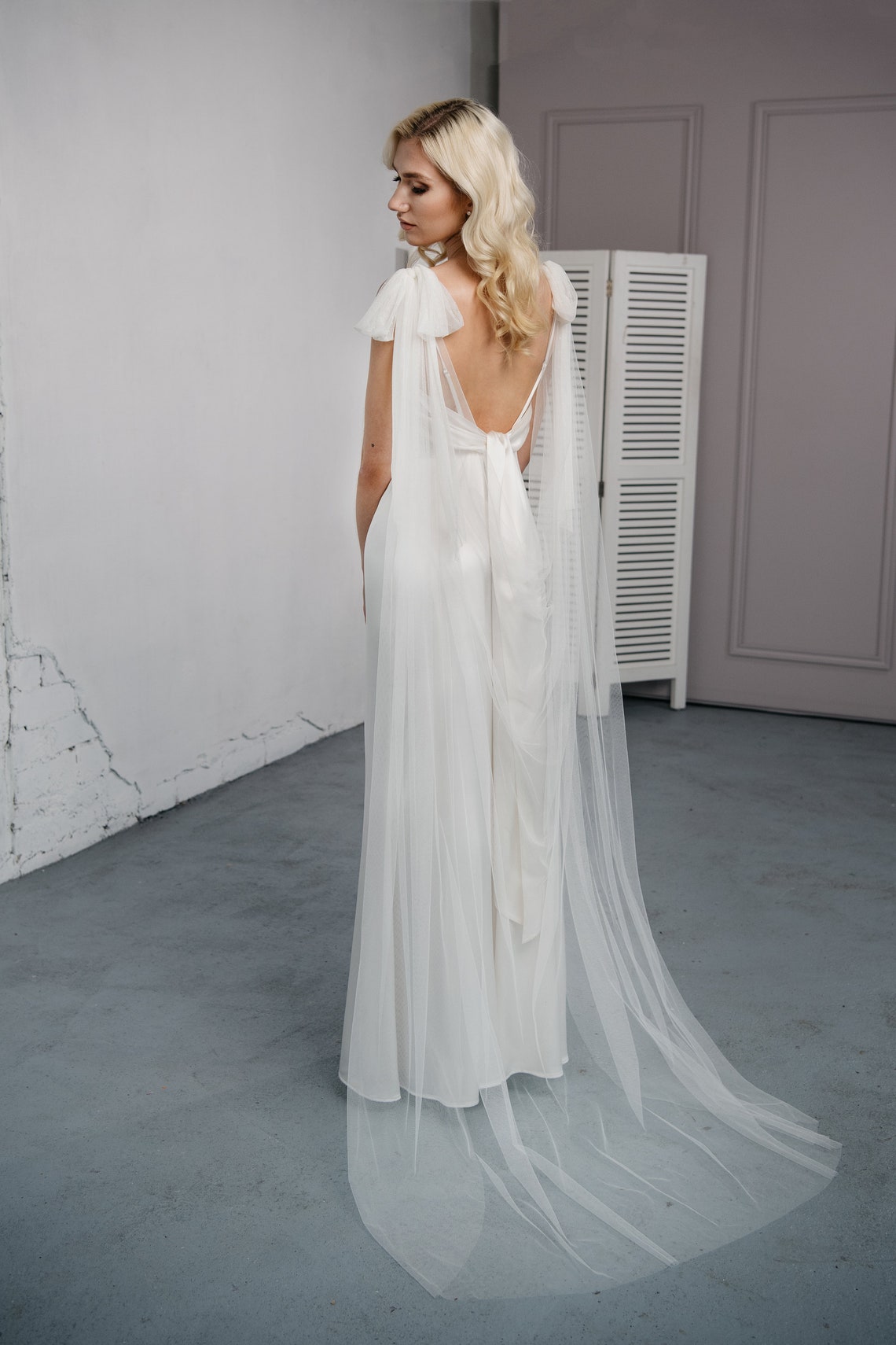 wedding cape and veil