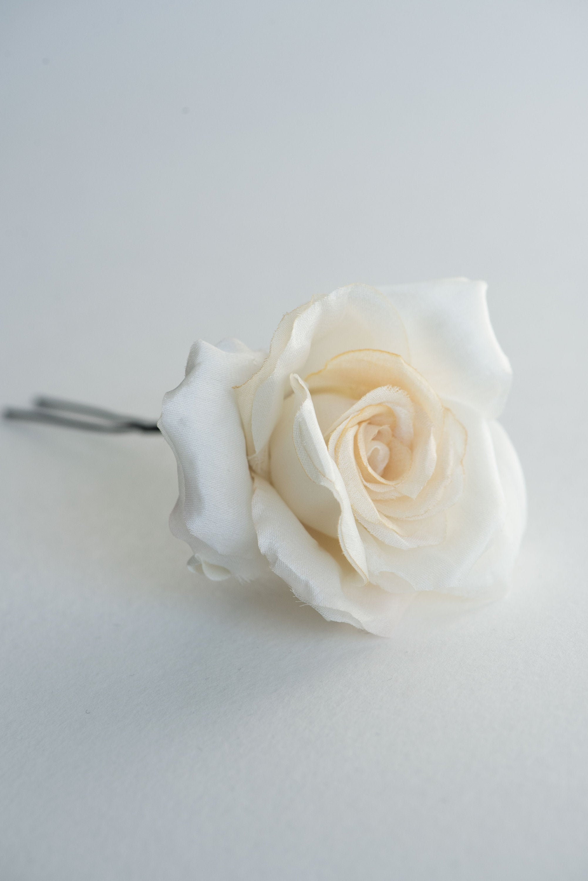 Bridal hair flower, Rose hair flower, Custom color flower hair piece - ROZALIA