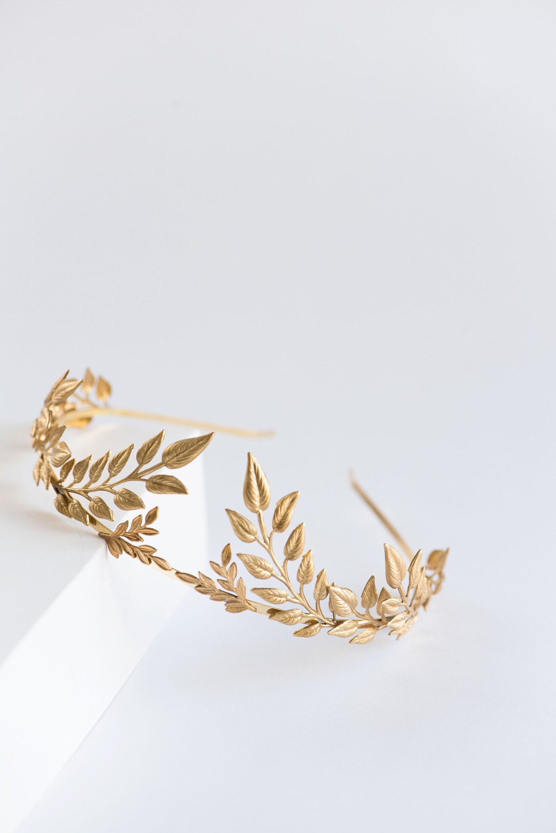 Gold leaf headband Greek goddess headband Grecian tiara Etsy