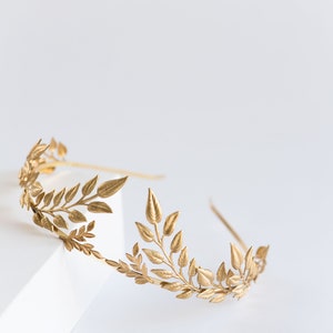 Gold Leaf Headband Greek Goddess Headband Grecian Tiara - Etsy