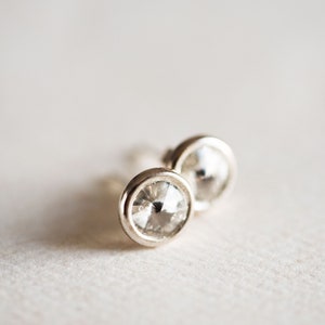 Crystal stud earrings, Swarovski crystal earrings, Bridesmaid gifts MINA image 2