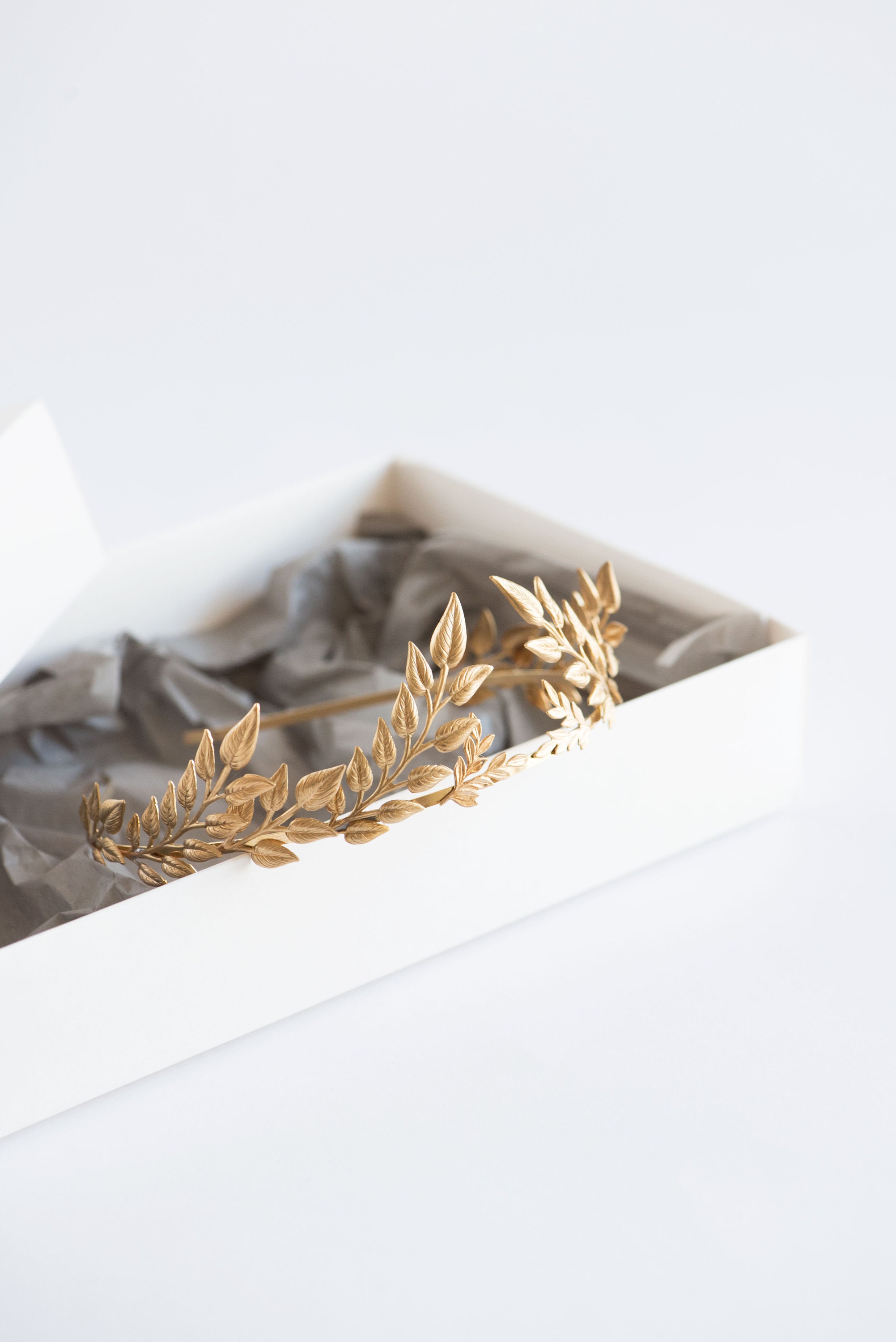 Gold leaf headband Greek goddess headband Grecian tiara Etsy