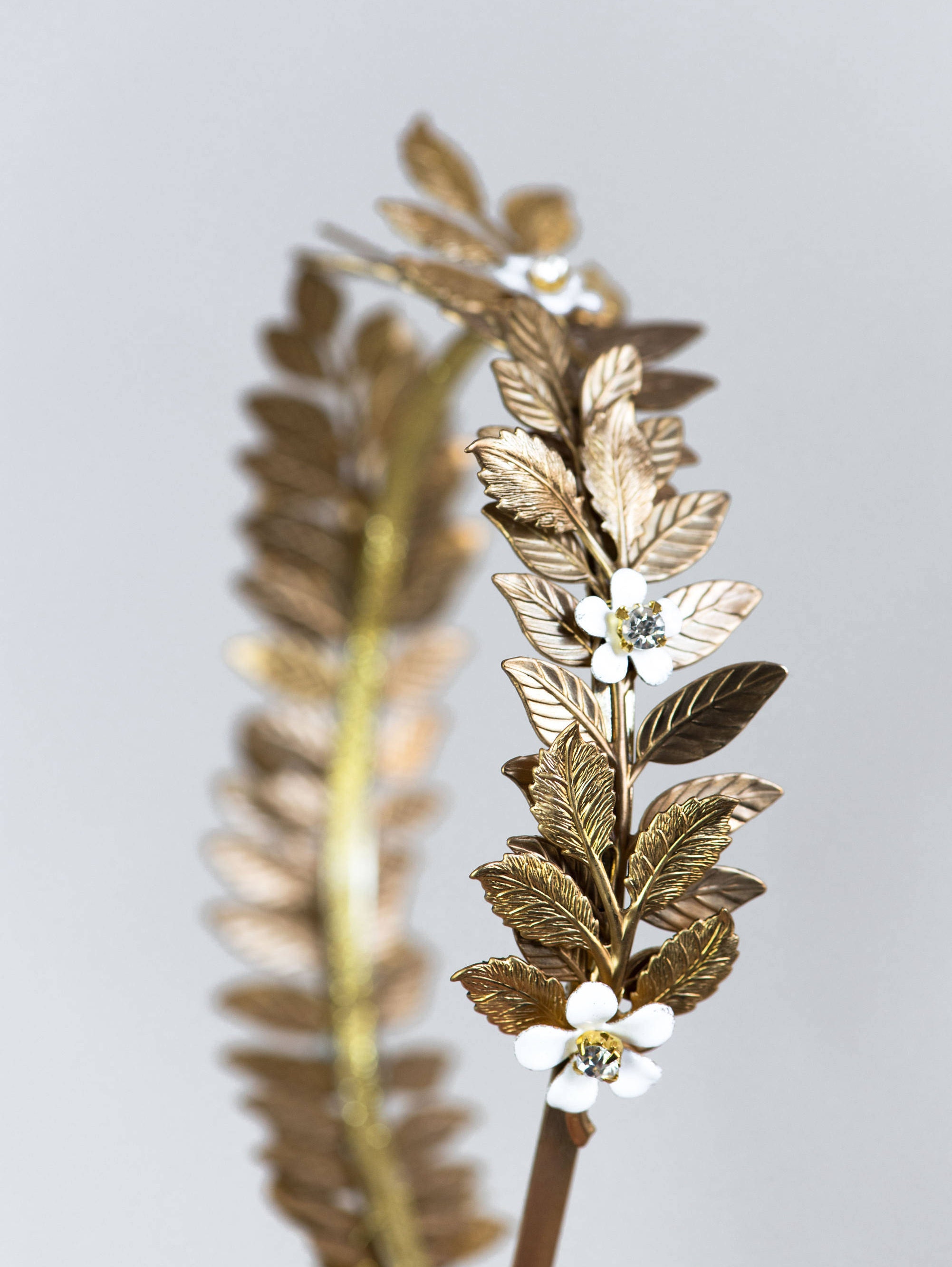 Gold leaf tiara Laurel leaf flower crown Bridal tiara Etsy