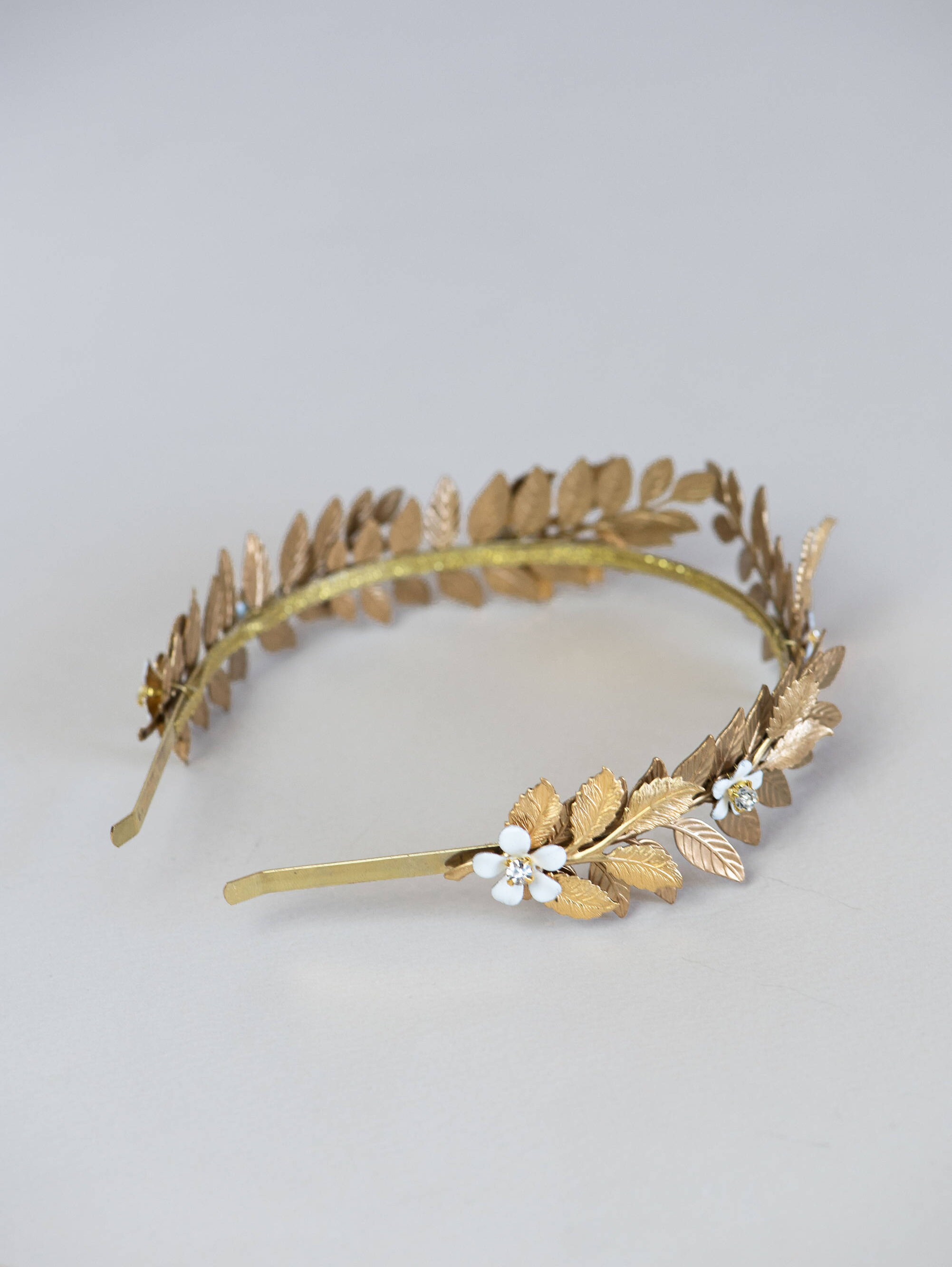 Gold leaf tiara Laurel leaf flower crown Bridal tiara | Etsy