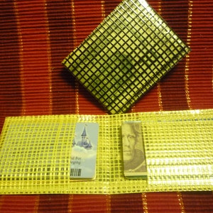 Carteira de pano de vela com fio de Kevlar bloqueador de RFID amarelo