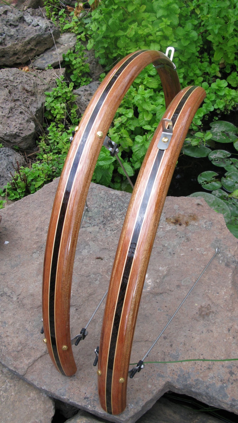 Wood Bicycle Fenders Fully Shaped Compound Curve Mahogany Etsy