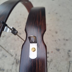 Wood Bike Fenders Hand made from dark colored Wenge wood. A great way to add a touch of class to your favorite commuter bike. image 3