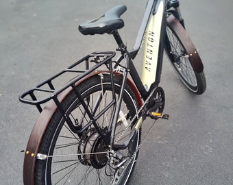 Wood Bike Fenders- Hand made from dark colored Wenge wood.  A great way to add a touch of class to your favorite commuter bike.