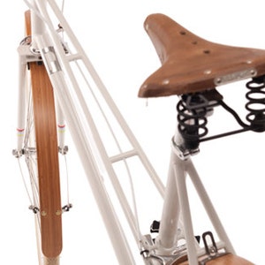 Bamboo bicycle fenders with stainless steel mounting hardware. Super high quality hand made one at a time image 2