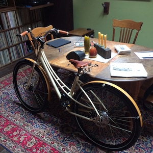 Handmade Cherry Wood Bike Fenders – Full Set, Stainless Hardware