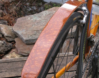 Parafango per bicicletta in legno, parafanghi corti stile Chop, parti per bici a scatto fisso