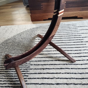 Bicycle Parking Stand. Walnut inlay, Wood Bike Stand, Apartment Bike Parking, Bicycle Holder, Floor Bike Stand, Bicycle Display, Cycle