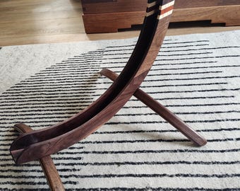 Walnut Wood Bike Stand – Minimalist Indoor Bicycle Rack