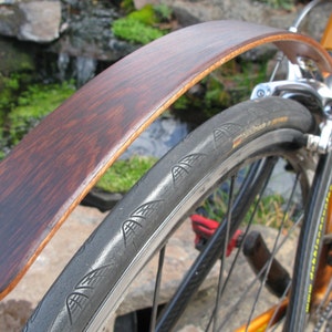 Woody's Chop Chort Rear Wenge bike fender.  Bicycle fenders, fixie bike, hipster, fixed gear, splashguard, mudguard, bike parts, cycling