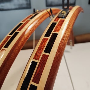 Wood bicycle fenders- Bicycle Rain Gear, Winter Cycling Accessories, Wooden Bike Fenders, Bicycle Gift, Cycling Parts, Bike Parts, Fenders