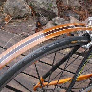 Chop Style Bike Fender. Jatoba, Maple, and Wenge wood.  Cycling Gift, Mud Guard, Fender, Cycling Present, Water Guard, Bike Gift, Woody.