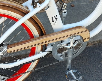 Wood Bicycle Chain Chain Protector, Skirt Guard, Chain Case