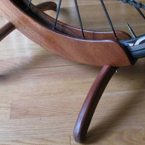 Mahogany Bike Rack. Floor Bicycle Stand, Bicycle Parking, Cyclist Gift Idea, Cycling Storage, Bike Storage Solution, Apartment Bike Rack.