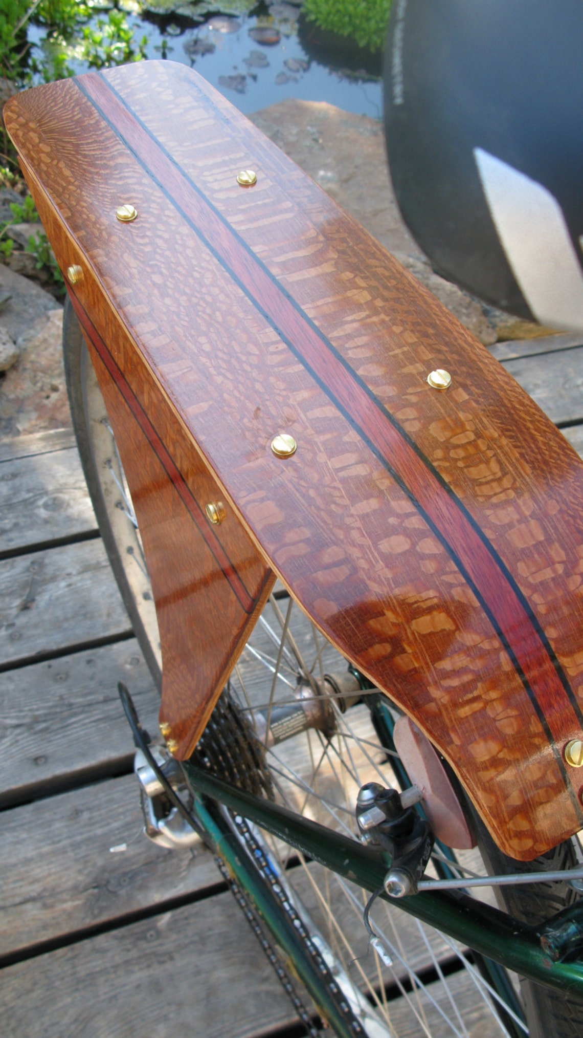 Custom Lightweight Cycle Rear Rack Custom Leopard Wood Bicycle Rear Rack - Etsy