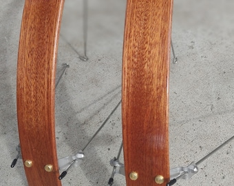 Wood Bike Fenders- Woody's hand made bicycle fenders.  Made from Sapele wood.  Hand made one at at time.