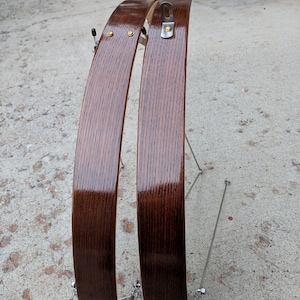 Wood Bike Fenders- Woody&#39;s hand made heat treated Ash bicycle fenders.  Mud guards, Ash, Boo, accessories, bike, bike add on, commuter bike
