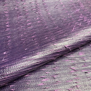 9 ft Purple Cowhide Leather Textured Premium Italian Cow Skin - FREE SHIPPING - L08