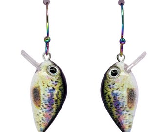 Rainbow Trout Lure Earrings