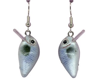 White Crappie Lure Earrings