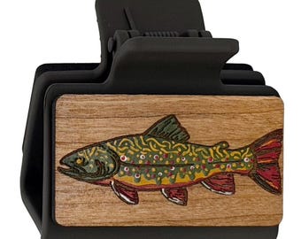 Brook Trout Hairclips 2"