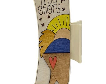 Baby Jesus - True Story - 4" Tan Hairclip