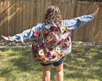 Flower Power Jean Jacket