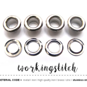 STAINLESS STEEL 200pcs 2.5-4 mm Tiny Grommets Eyelets