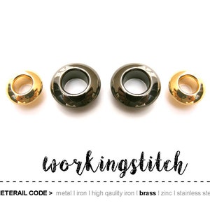 BRASS 10pcs mix sizes of  Curve Eyelet Rings Grommet / HIGH Quality