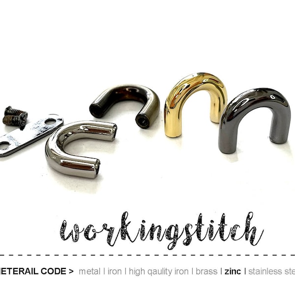 4pcs 10mm Zinc SCREW BACK D-ring FOB Purse Hardware Finding for Purse Ring, Clasps Hook Ring / High Quality