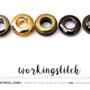 10pcs Screw Eyelet 8mm, 5/16&quot;  (inside) ZINC ALLOY Screw Eyelet Rings Grommet, belt, bag, shoe / HIGH Quality
