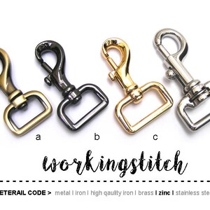 10pcs 13/16&quot;, 1&quot; ZINC alloy push gate hook Swivel hook For Bag, Purse Strap