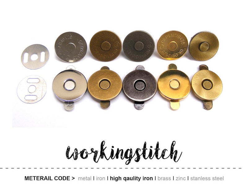 High Qaulity 10sets 14mm Magnetic Snap Closure Extra Thin without pattern