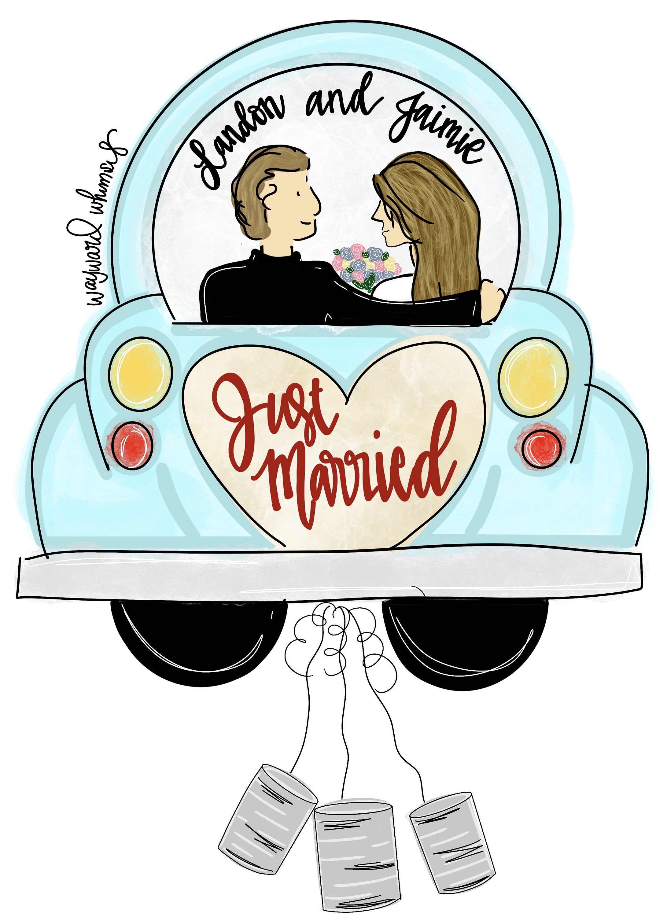 イチダ ブリキ 【JUST MARRIED CAR 】動作品 Wedding Car Just Married